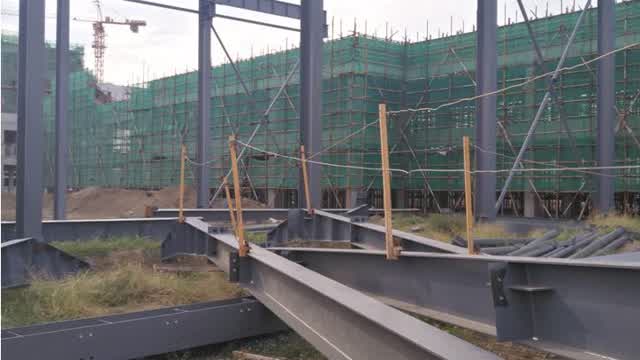 Steel structure construction project