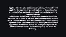 LEGAL FUNDING FOR THE PEDESTRIAN ACCIDENT LAWSUITS