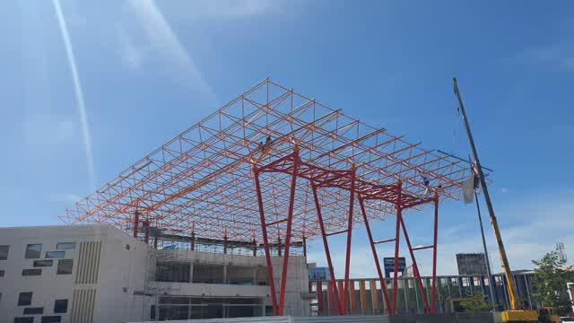 Steel structure space frame construction project