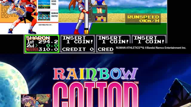 Numan Athletics (Namco/Bandai Arcade Game) + Rainbow Cotton HD Remastered 30 secs May 9th Release