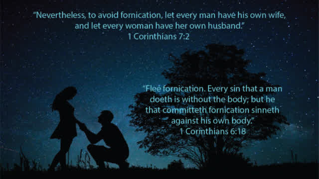 1 MINUTE FOR GOD. Fornication is a sin. (SCRIPTURE)